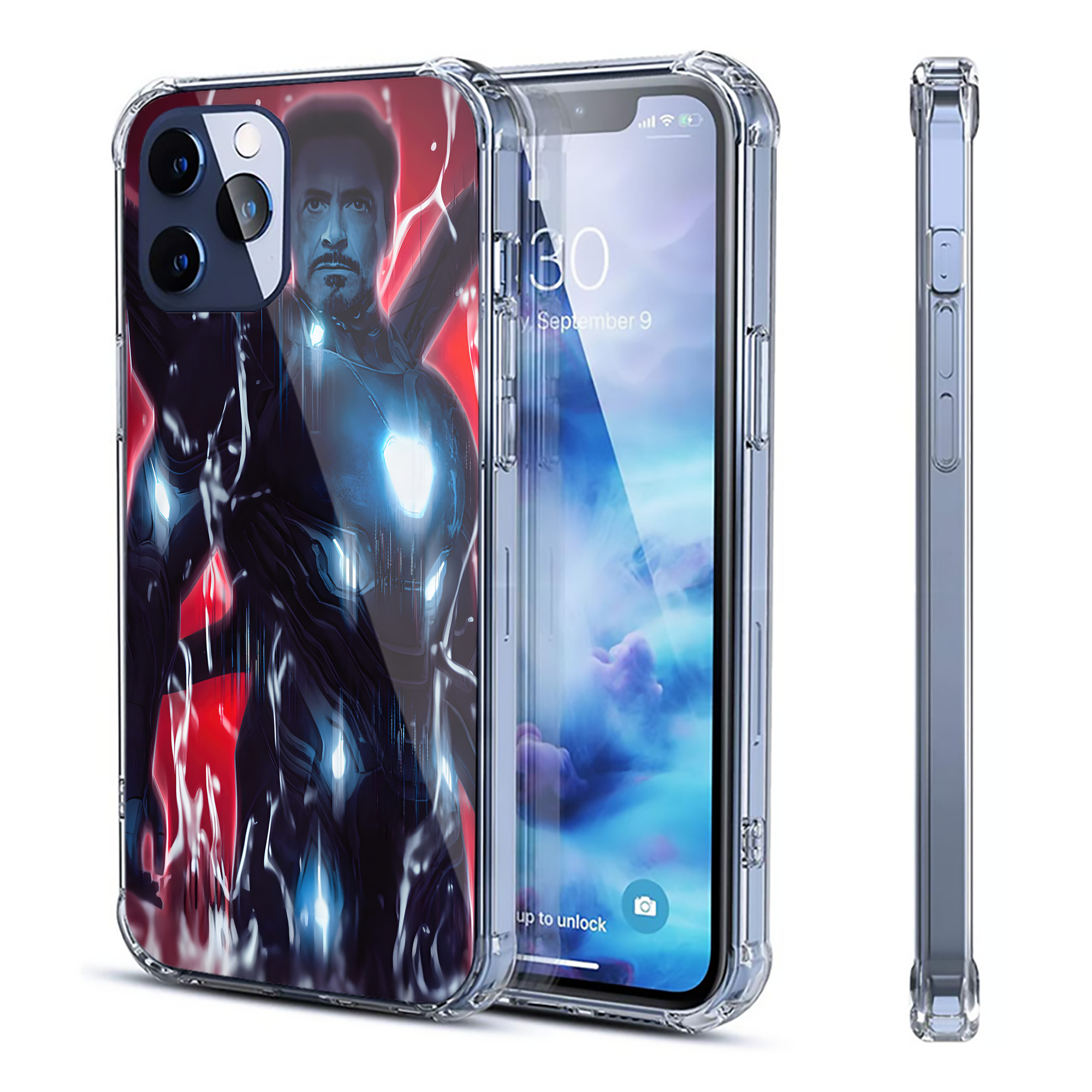 （画像用） アベンジャーズ The Avengers 【iPhone 12シリーズ対応】透明スマホケース（クリアソフトケース）